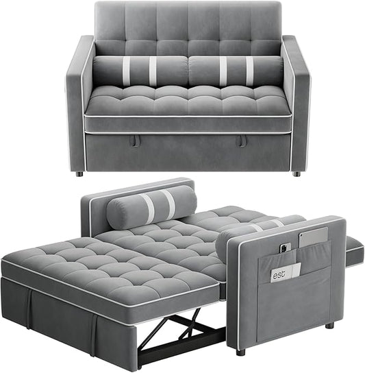 Marsail 3-in-1 Convertible Futon Sleeper Sofa Bed, Pull Out Couch by Marsail