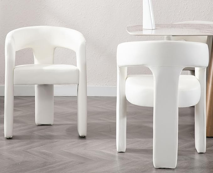 VESCASA Faux Leather Barrel Dining Chair - Image 7