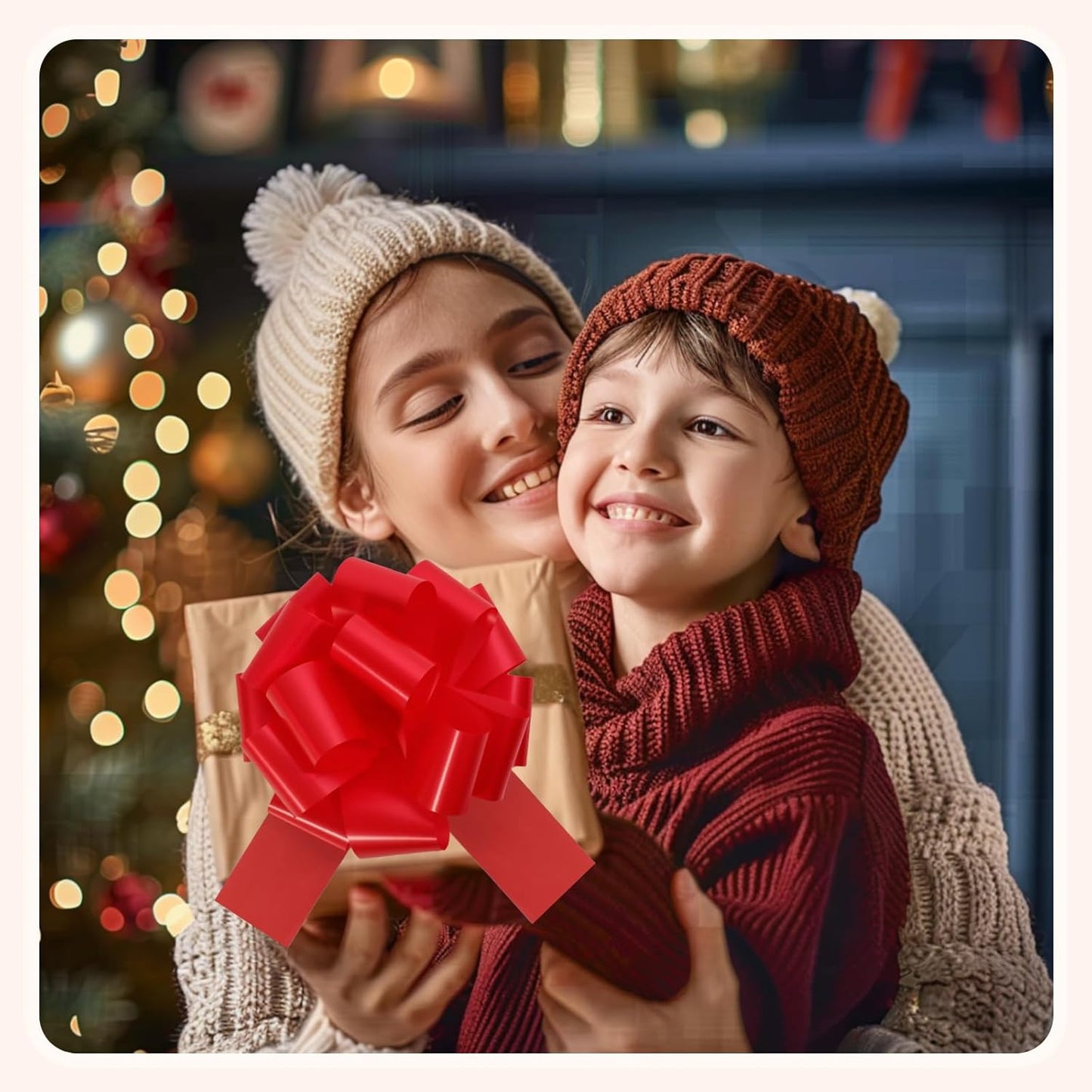 12 PCS 6 Inch Red Pull Bows - Perfect for Gift Wrapping, Wedding Decor, Car Bows, Birthday Parties, Christmas and Valentine's Day