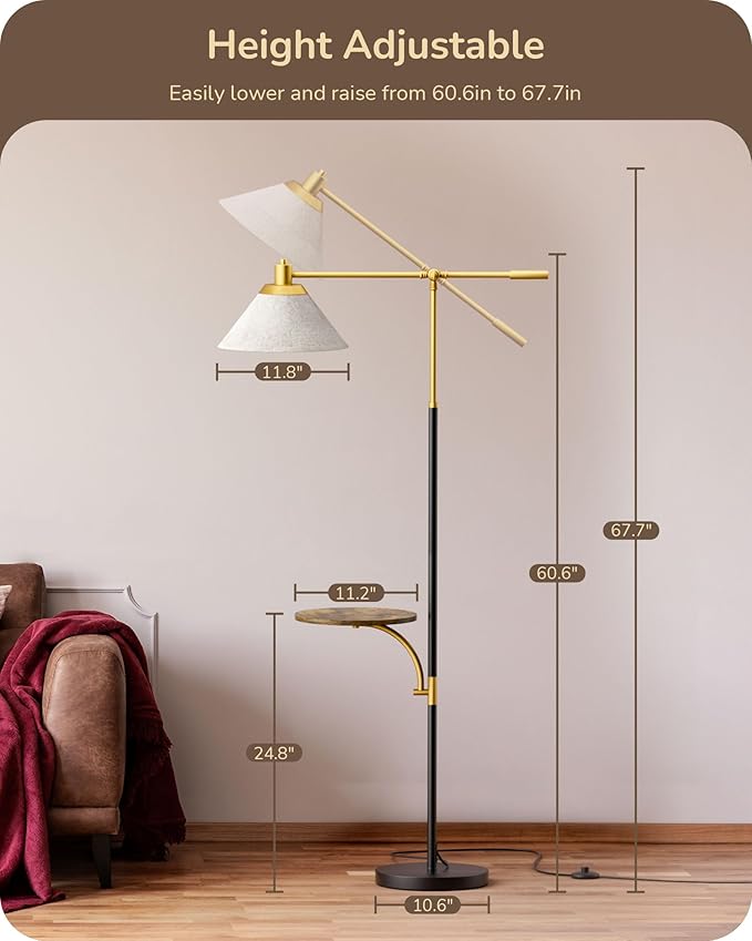 EDISHINE 68" Arc Floor Lamp - Image 6