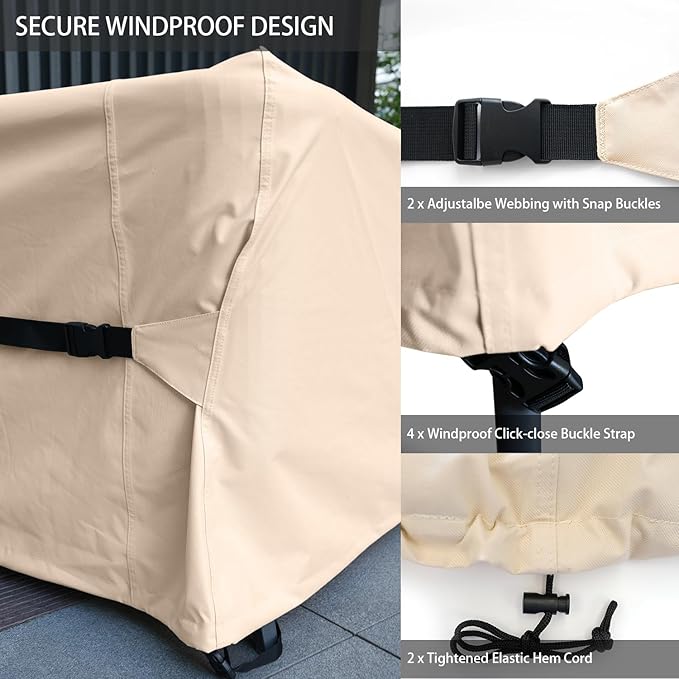 Patio Furniture Set Covers Waterproof Heavy Duty 600D Outdoor Sectional Sofa - Image 4
