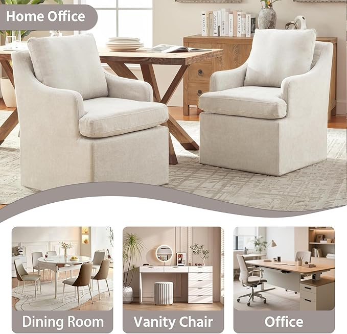 VKNOW Upholstered Dining Chairs, Modern Kitchen Chairs Dinner Chairs - Image 9