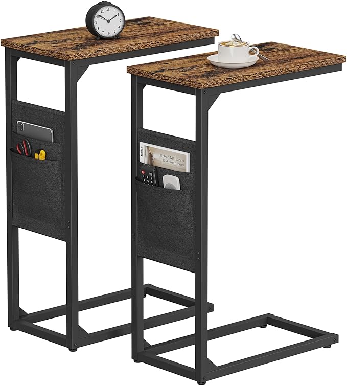 TUTOTAK C Shaped End Table, Side Table by ChoosetutotakFurnitureBuildYourCozyHome