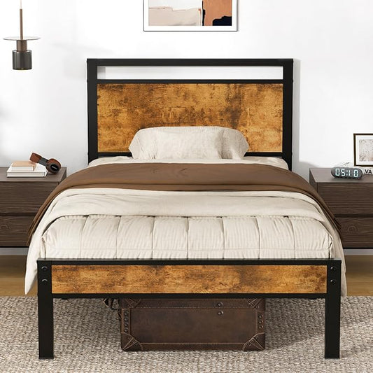 Z-hom Upgraded Twin Bed Frames, Heavy Duty Metal Sturdy Bed Frame Twin Size by Z-HOM