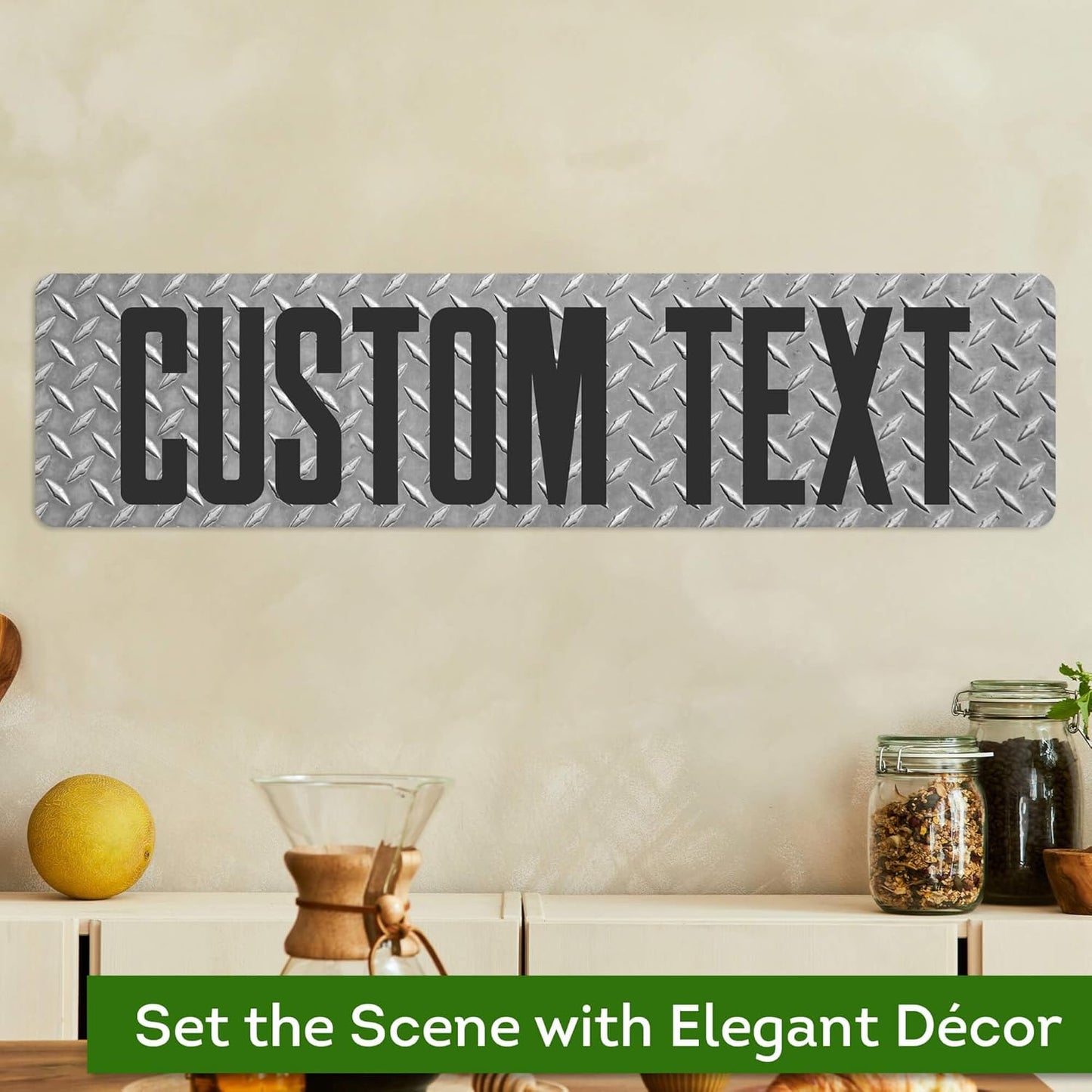 Custom Sign, Custom Street Sign, 11 Font Colors, 13 Font Styles, 4 Hole Options, 22 Sizes, 6x24 Inches, Rust Free DiBound, Fade Resistant, Made in USA by My Sign Center (Diamond Metal)