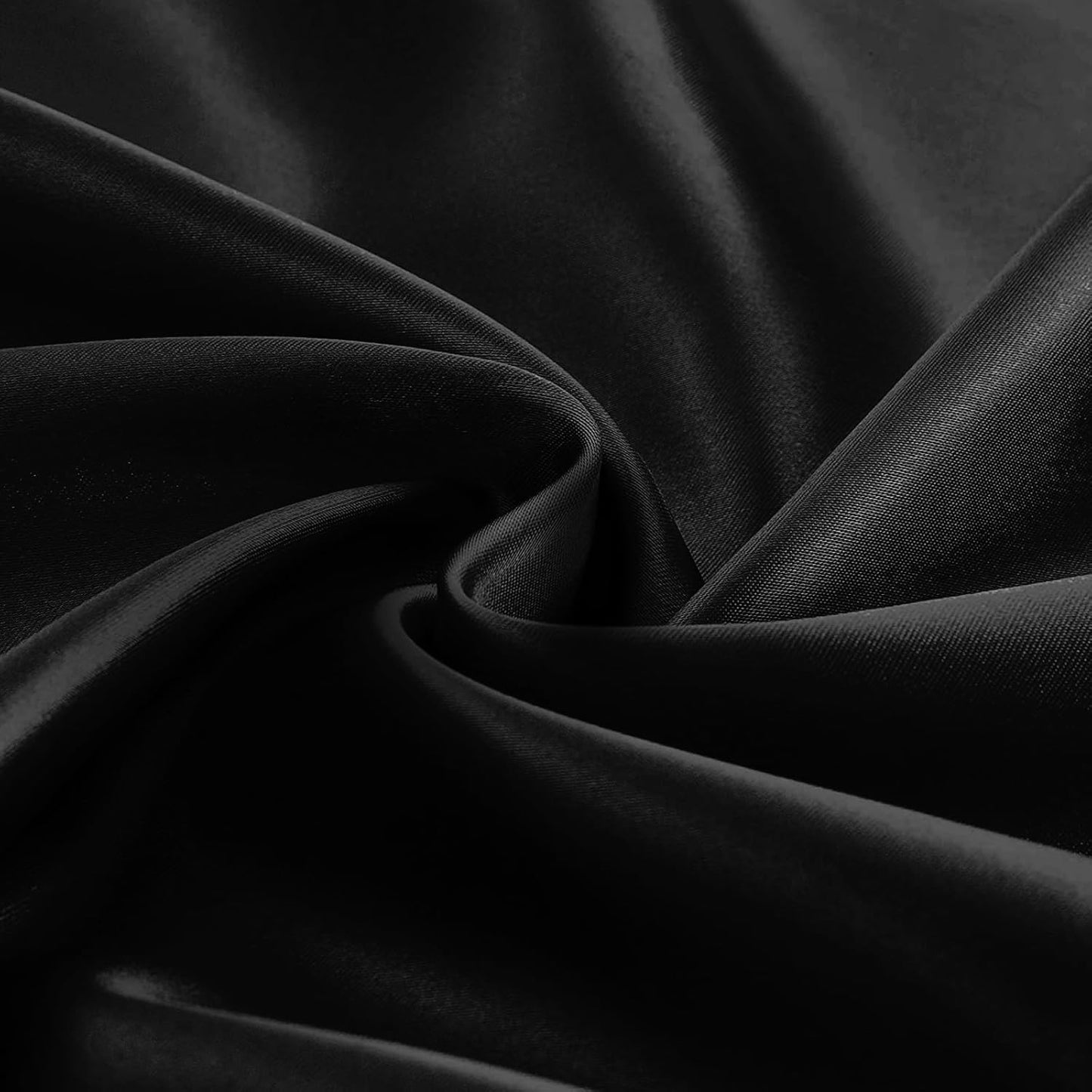 KKJIAF 1 Pack 108 Inch Round Table Cloth, Black Overlay Round Satin Table Cover, Silky Satin Dining Tablecloths for Wedding Buffet Parties Banquet Decoration