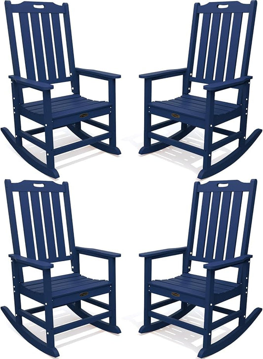 THOEOE Oversized Rocking Chair Set of 4, Outdoor Rocking Chair by THOEOE