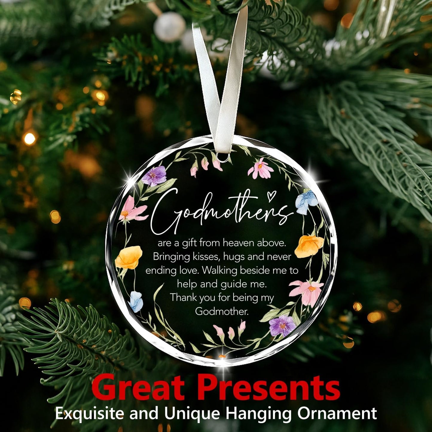 NewEleven Godmother Proposal Gift - Birthday Gifts, God Mother Gifts for Women - Meaningful Godmother Gift from Godchild, Goddaughter, Godson - Christmas Ornaments