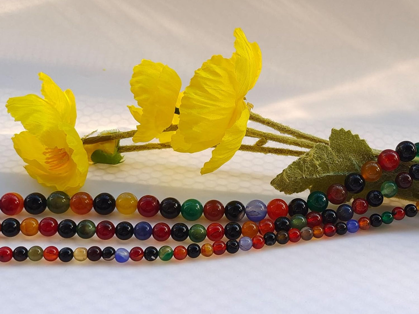 Stone Beads 8mm 100pcs Colorful Agate Beads Round Loose Gemstones Beads for Bracelet Necklace Jewelry Making (8mm, 60811 Colorful Agate)