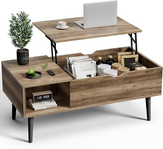 OLIXIS Wooden Coffee Table, Lift Top Coffee Table by OLIXIS
