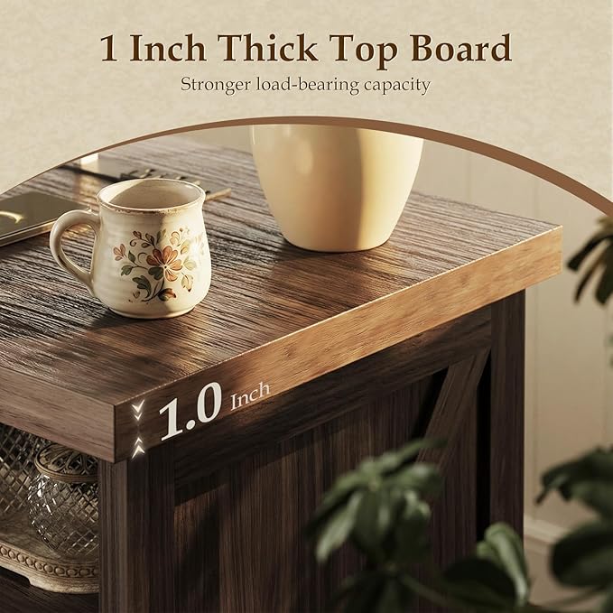 AODK 24 Inch Farmhouse Nightstand Set of 2, Bedside Tables - Image 5