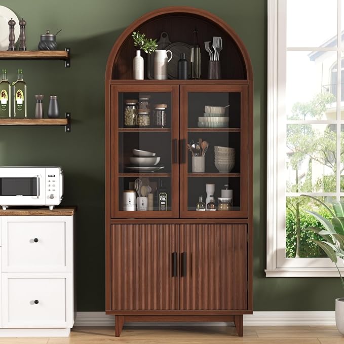 FiveWillowise 71" Tall Arched Cabinet - Image 8