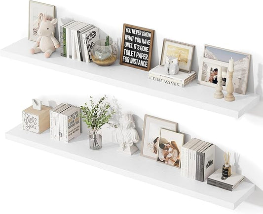 55 Inch Floating Shelves, 12 Inch Deep Floating Shelves by Unknown