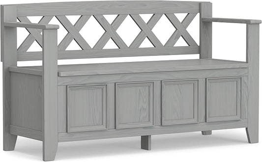 SIMPLIHOME Amherst Entryway Storage Bench by SimpliHome