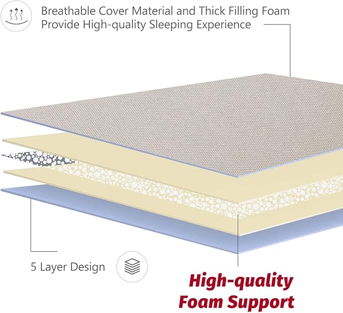 MAXYOYO Japanese Floor Mattress Futon Mattress, Thicken Sleeping Pad Foldable - Image 5