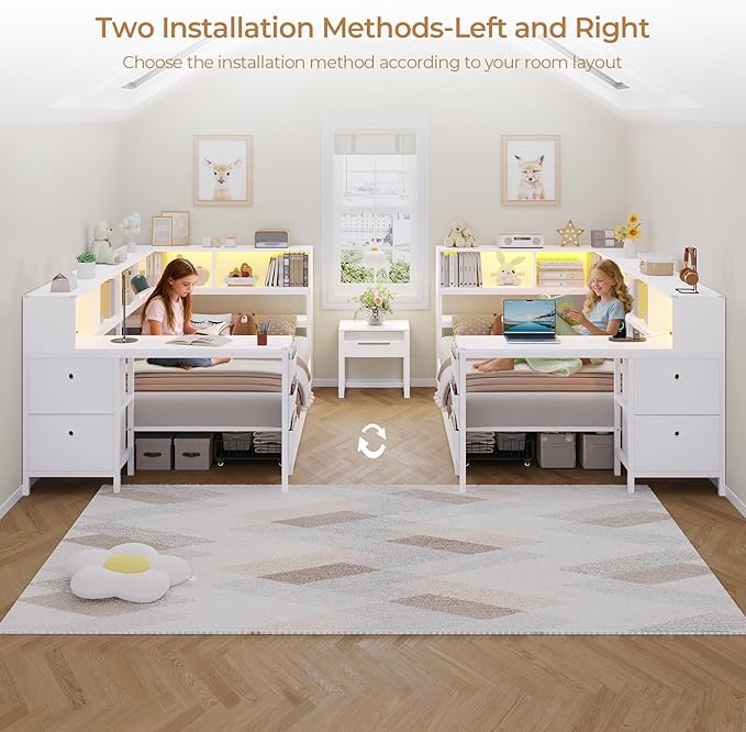 DICTAC Corner Twin Bed Frame - Image 9
