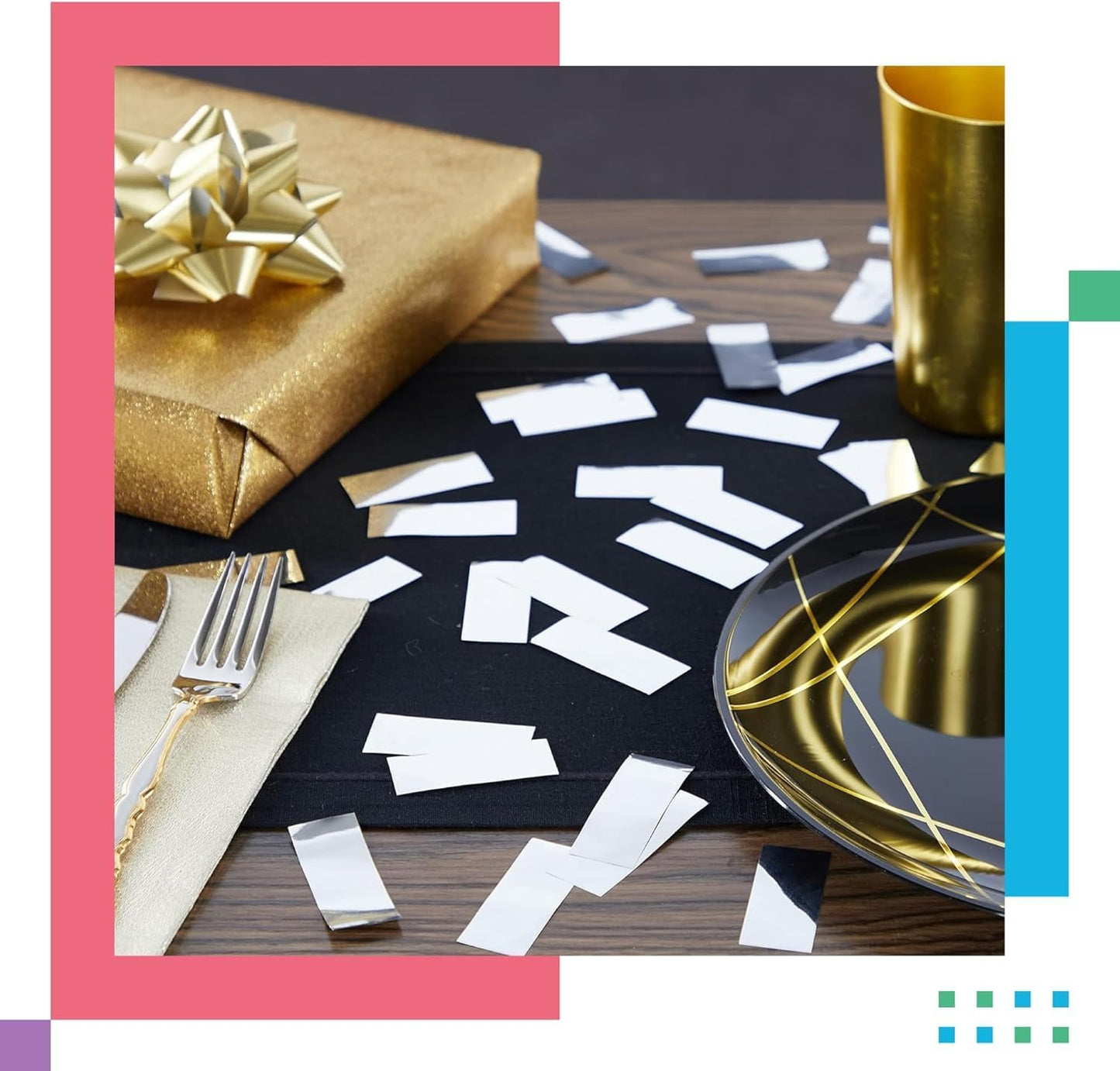 Shiny Metallic Confetti, Red Color - Fluttering Foil Paper Strips for Confeti Cannon and Launcher Use, Table Decorations, and More (Bulk 30 lb Box)