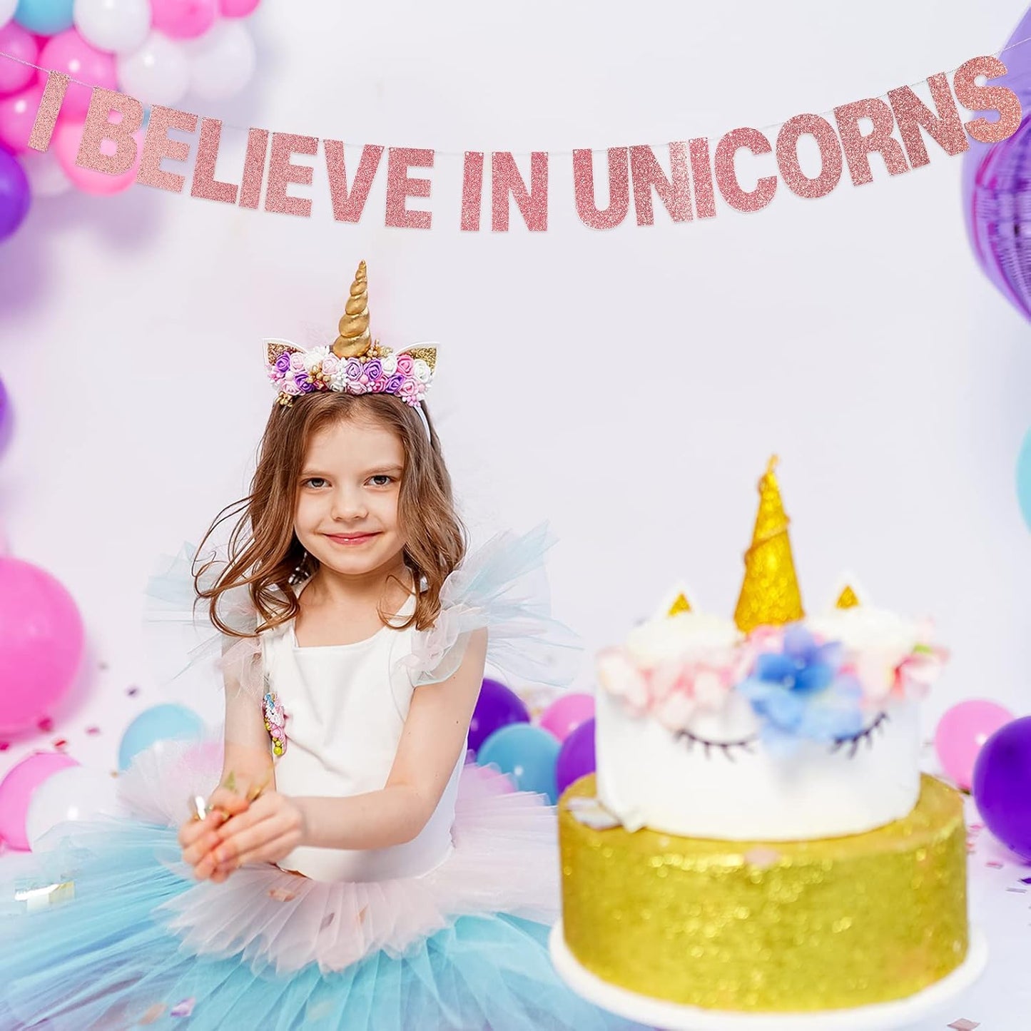 TaoBary 112 Pcs DIY Letter Custom Banner Glitter Customizable Banner Kit Including 107 Letters and Numbers 3 Rope for Valentine Birthday Party(Rose Gold)