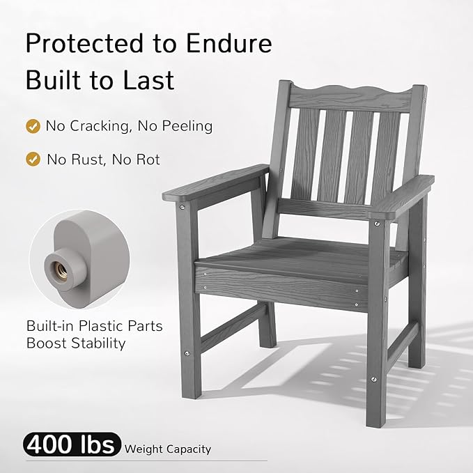 Stoog All-Weather Outdoor & Garden Chair, Patio Dining Chairs - Image 4