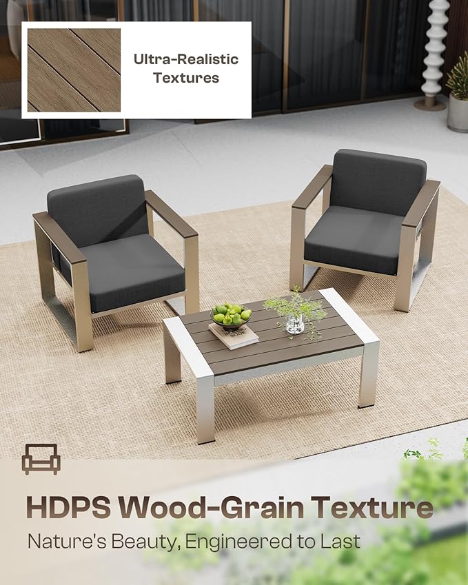 Outdoor Patio Furniture Set, 7 Seats Outdoor Patio Conversation Sets - Image 5