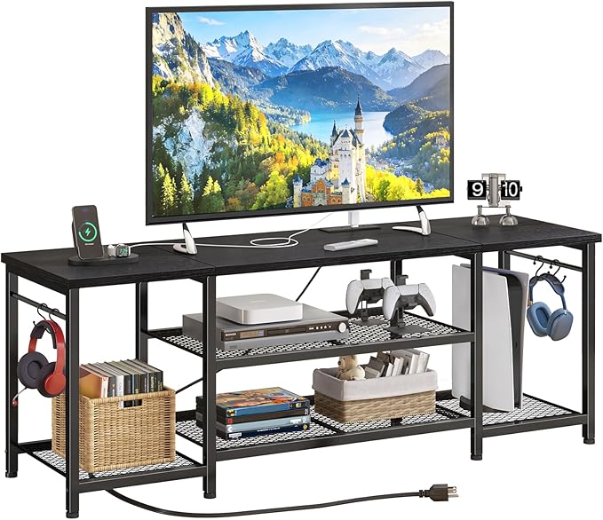 YGEOMER TV Stand for Up to 65 Inch TVs, Entertainment Center by YGEOMER