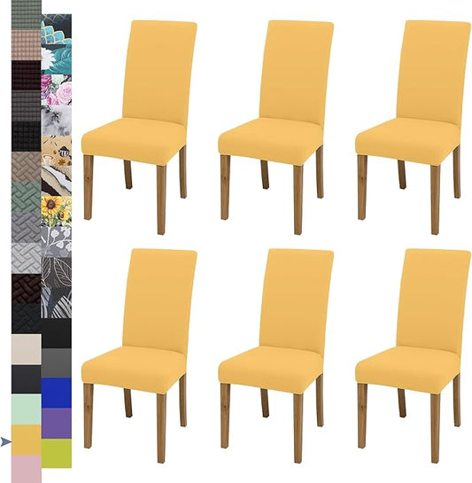 BIETYONE Stretch Dining Chair Covers Set of 6, Soft Removable Washable Kitchen by BIETYONE