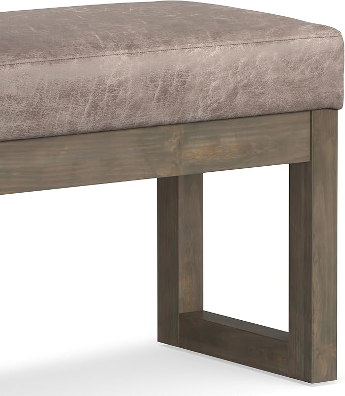 SIMPLIHOME Milltown Small Ottoman Bench - Image 9