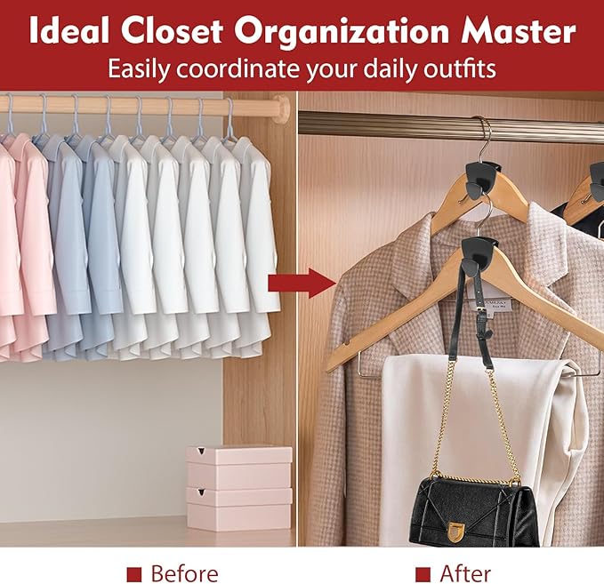 Latoxcaa Space Saving Standard Hanger Hooks 50Pcs, Upgrade Heavy Duty Space - Image 6