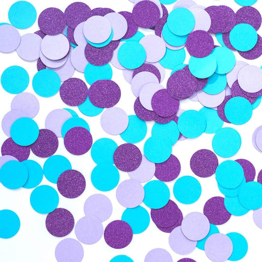 Confetti Circle Dots for Table Wedding Birthday Party Decoration,1.2 inch in Diameter(turquoise blue,lavender,purple,200pc)