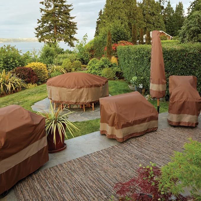 DUCKCOVERS ULV603535 Ultimate Loveseat Cover, Mocha Cappuccino, Patio Furniture - Image 7