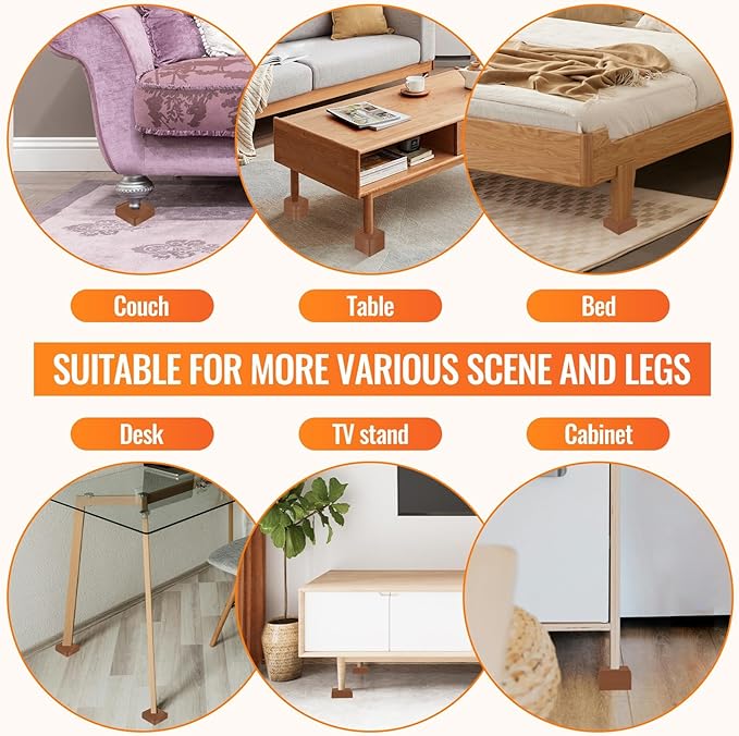 shouwuhho Furniture Risers, 6 Pack Bed Risers - Image 6