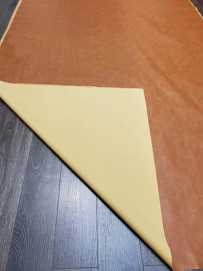 British Tan Soft Faux Leather Fabric PU Leather by The Yard Synthetic Pleather - Image 6