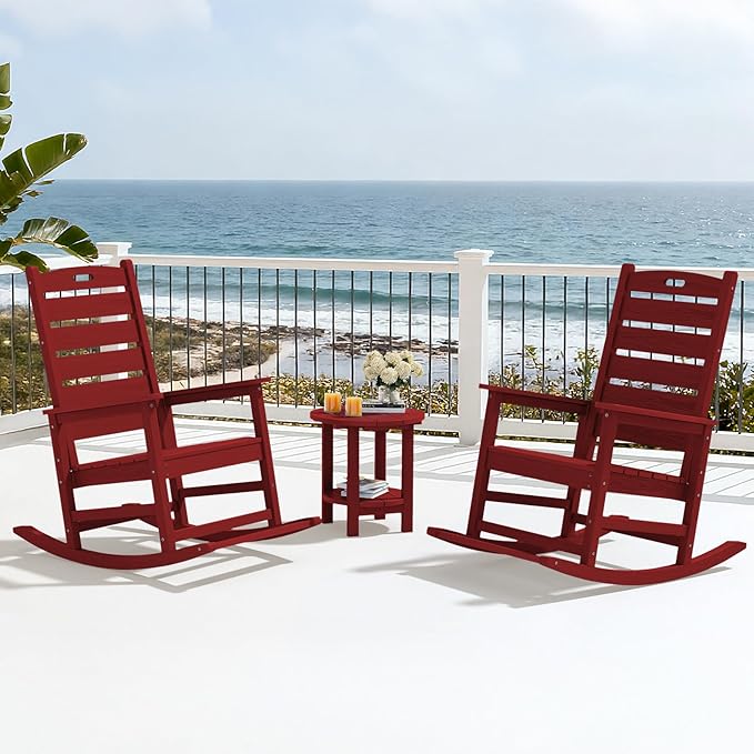 SERWALL Outdoor Rocking Chair, Oversized Rocking Chair - Image 10