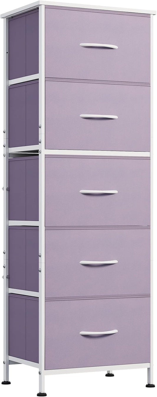 WLIVE Fabric Dresser, 5-Drawer Tall Dressers by WLIVE