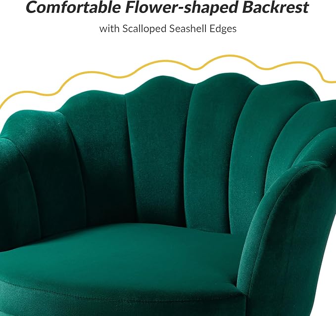 HULALA HOME Modern Velvet Accent Chair - Image 5