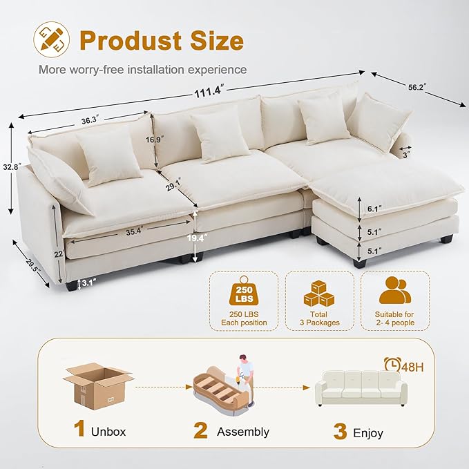 Expandable Modular Sectional Sofa - Image 2