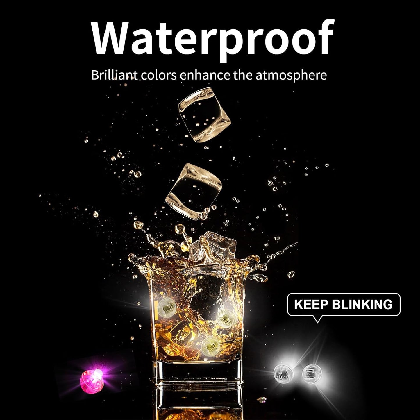 Aogist 100Pcs Yellow Balloon Lights with Hook,Long Standby Time,Waterproof Mini Light for Birthday Party Wedding Christmas Halloween Easter Decorative (Flash)