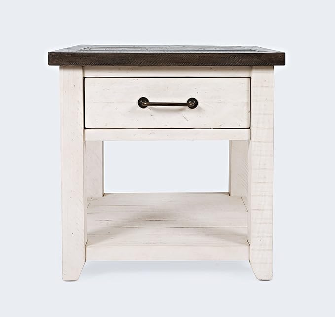 Jofran Madison County Harris End Table, Vintage White by Jofran+Inc.