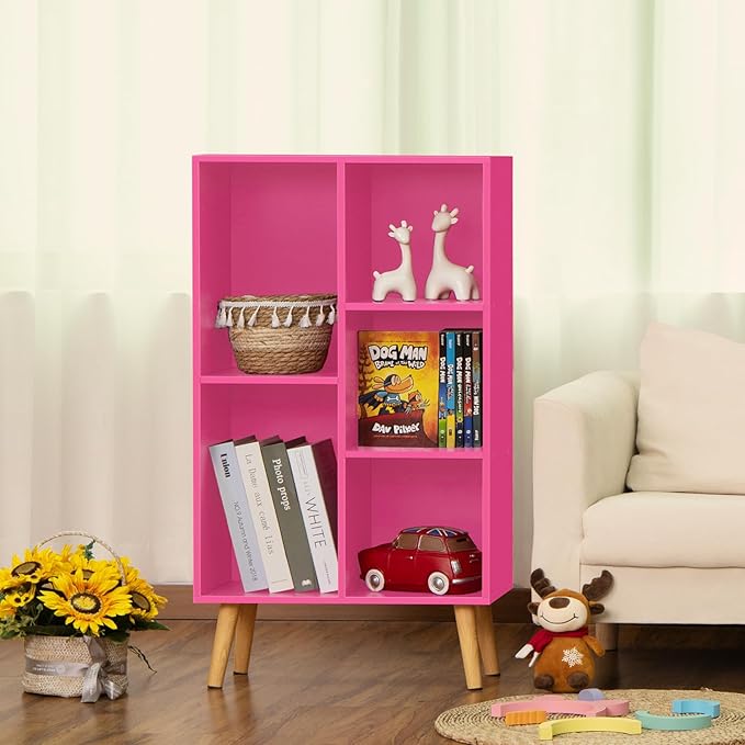 LEYAOYAO 5 Cube Bookshelf, 3-Tier Bookcase - Image 5