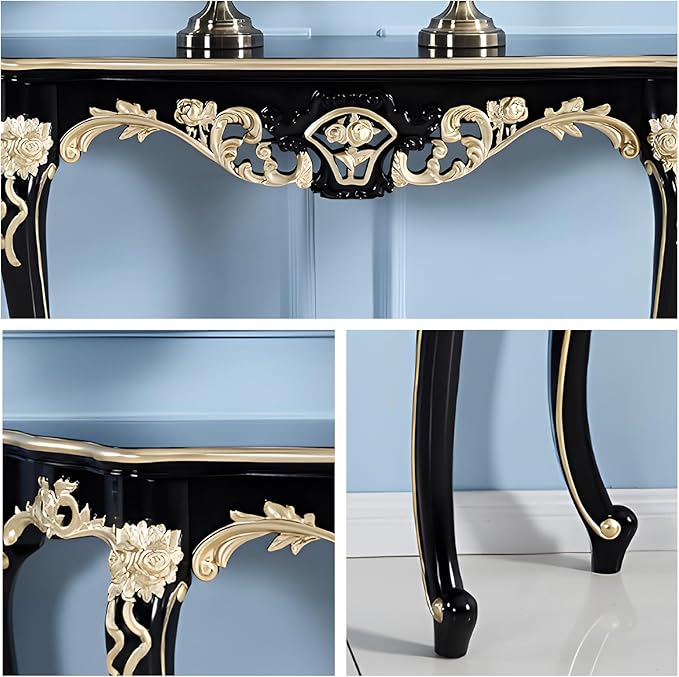 Vintage French Console Table, Wood Entryway Table - Image 6