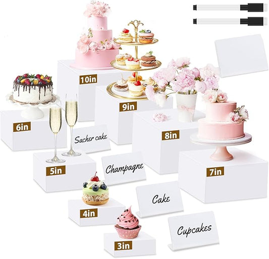 8Pcs Buffet Risers, Large Food Risers by Unknown