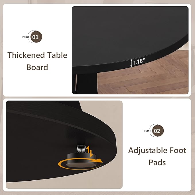 Einhomn 47.2-inch Round Dining Table, Kitchen Table - Image 6