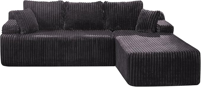 Hobestluk Modular Sectional Sofa Couches L-Shape Couch 3 Seat Modular Sofa - Image 8