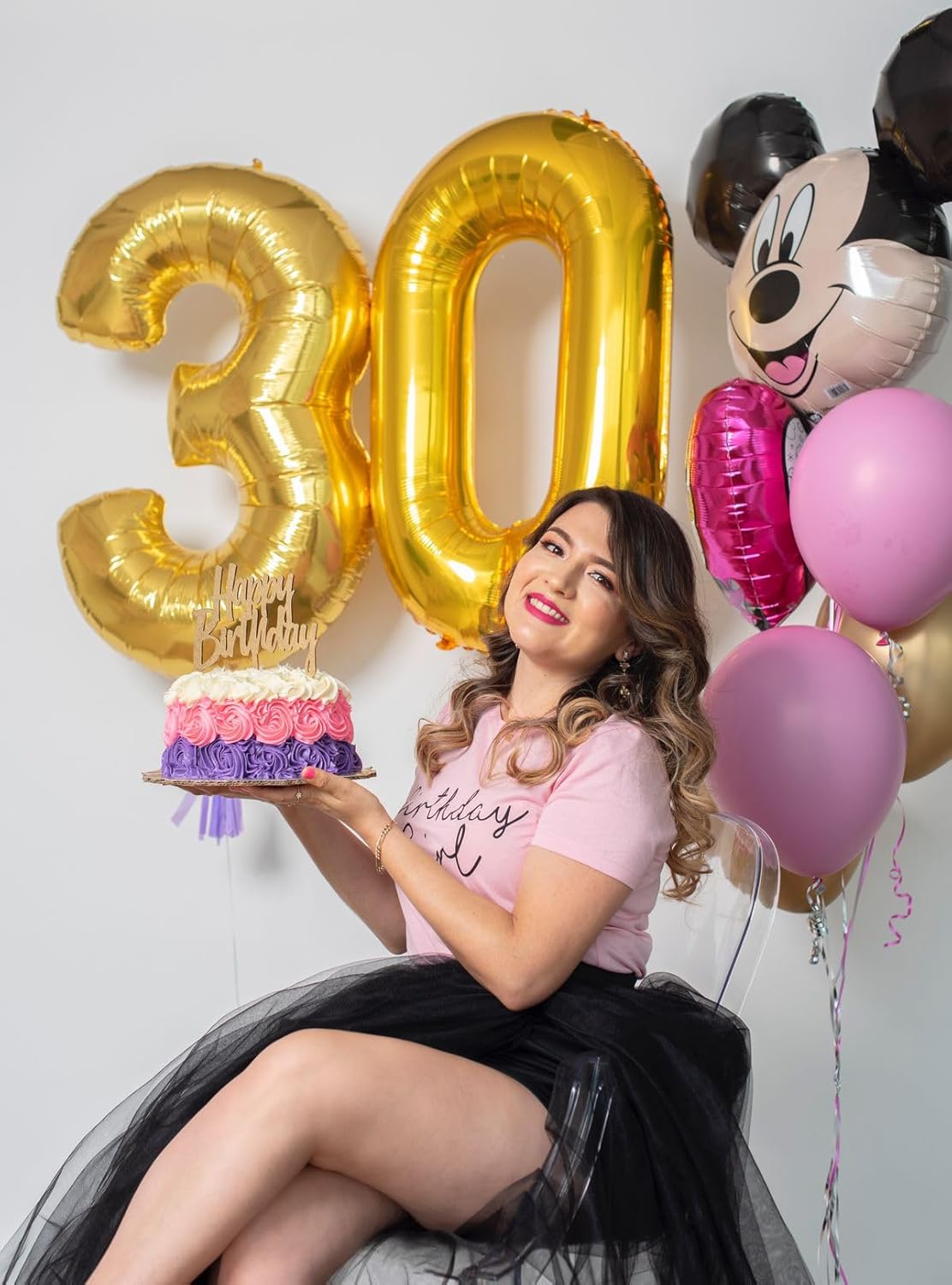 40 Inch Number 0 Balloon for Baby Birthday Decoration,Digital 0 Balloons Large Self Inflating Cream Foil Number Balloons 0-9 for Boys Girls Baby Shower Party Anniversary Supplies