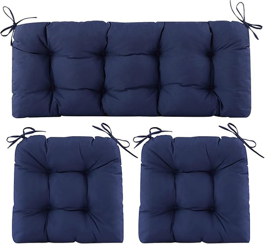 Wicker Chair Cushions of 3 Pieces, Waterproof Cushions by Aegisun