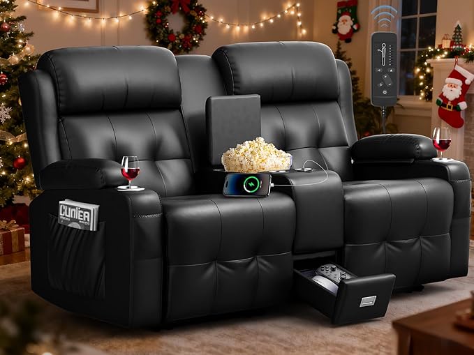 Loveseat Recliner Sofa, Home Theater Seating by TOMOSLTER