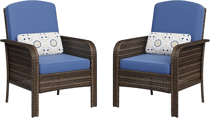 GarveeHome 2-Piece Outdoor Patio Furniture Set, All-Weather Rattan Chairs - Image 8