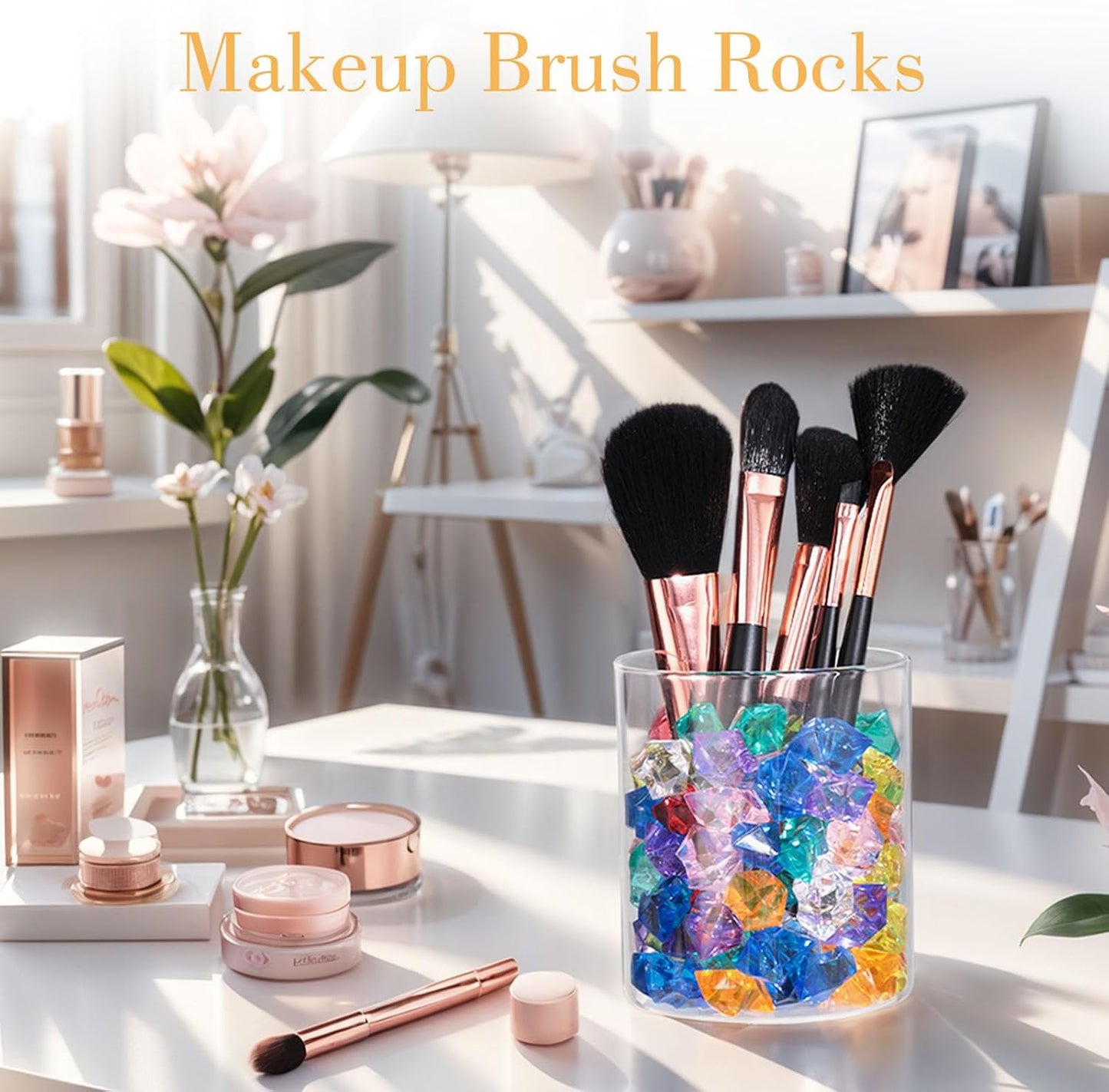 DomeStar 150Pcs Multicolored Fake Gems, Crushed Ice Rocks Fake Gemstones Plastic Crystals for Crafting Sensory Bin Filler Diving Toys Vase Fillers Table Scatter Decoration(Color Random)