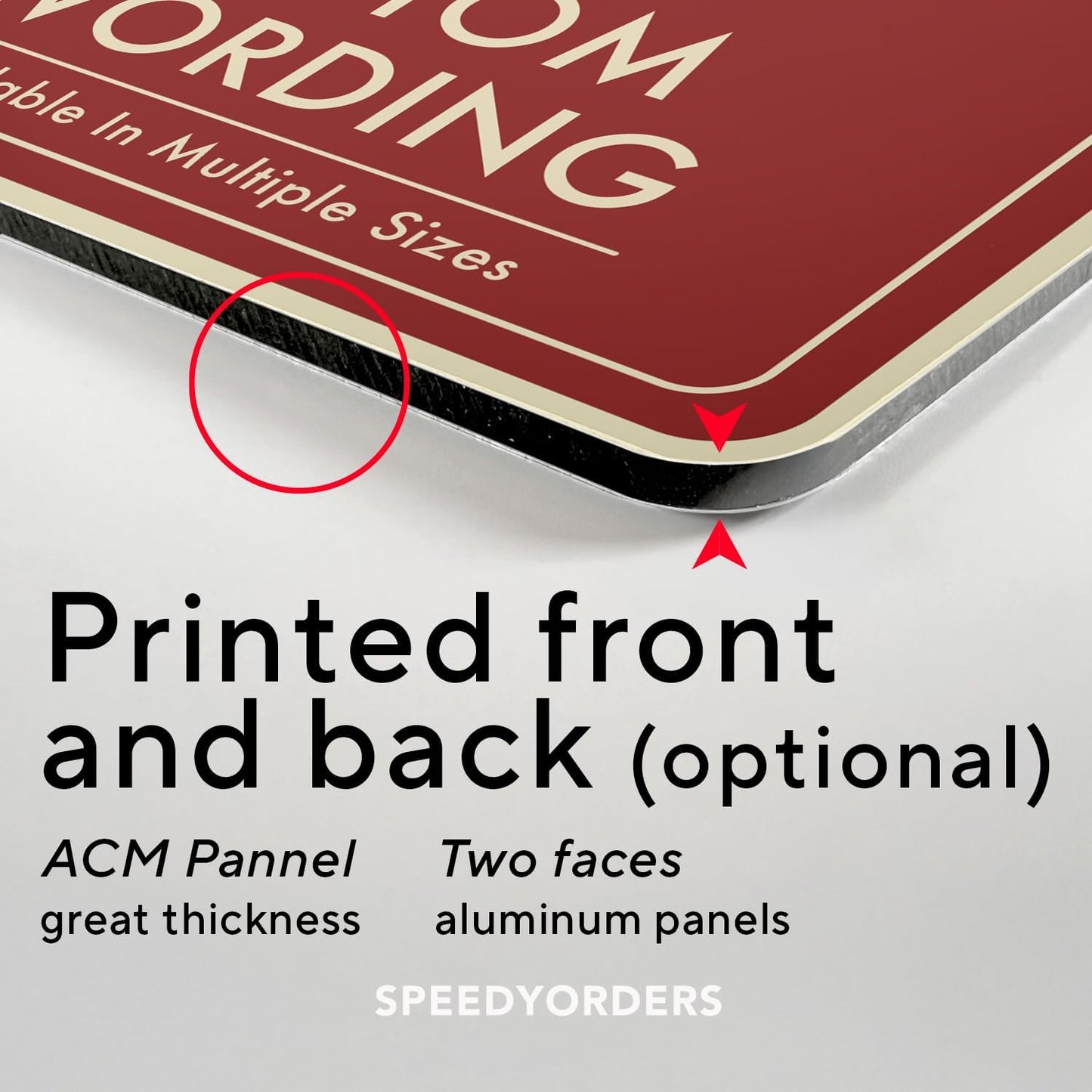 Custom Outdoor Decorative Metal Signs, Personalized Aluminum Sign, Driveway Sign - Waterproof, USA Made - Design 'Red Brick' 30x24 In