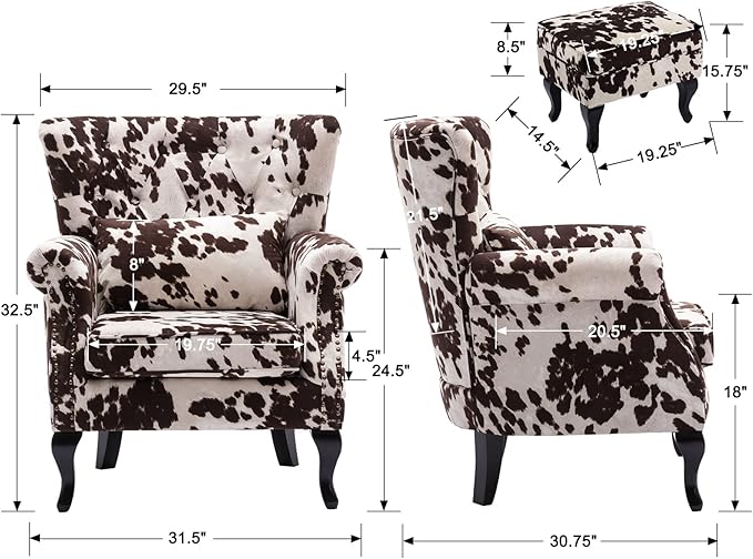 Set of 2 Mid-Century Modern Accent Chair - Image 3